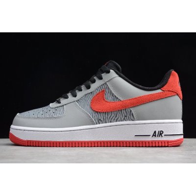 Nike Erkek Air Force 1 Reflect Gümüş / Kırmızı / Siyah Kaykay Ayakkabı Türkiye - LRKJ38LH